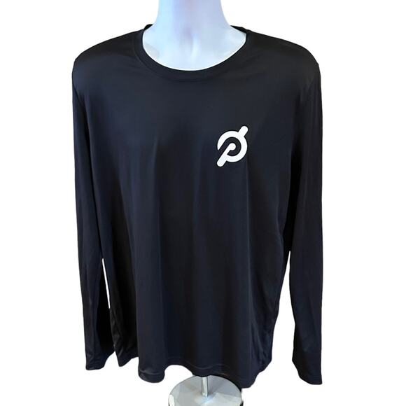 Peloton Mens Large Polyester Long Sleeve Shirt with Chest and Sleeve Logo - Picture 1 of 5